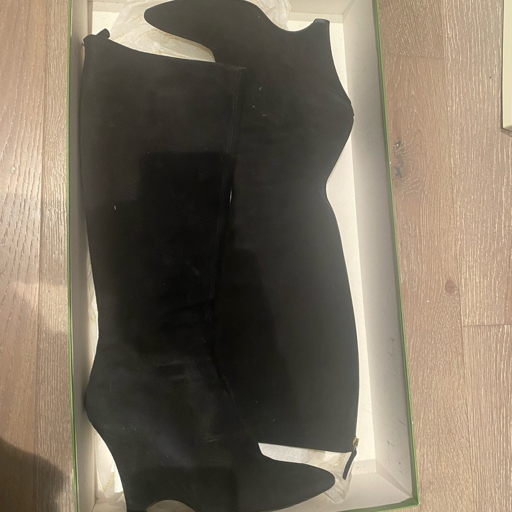Wedge heal suede boots I good condition